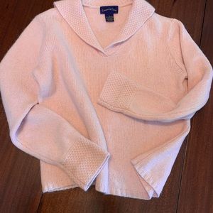 Cotton Candy pink sweater with lambswool/angora blend (L) Charter Club